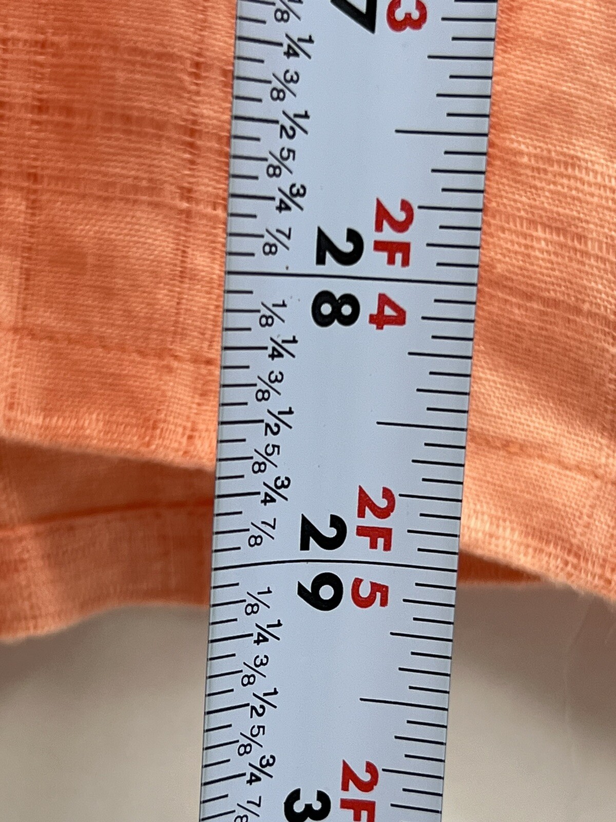 Sag Harbor Shirt Women’s Size XL Orange Semi Sheer Roll Tab Long Sleeve