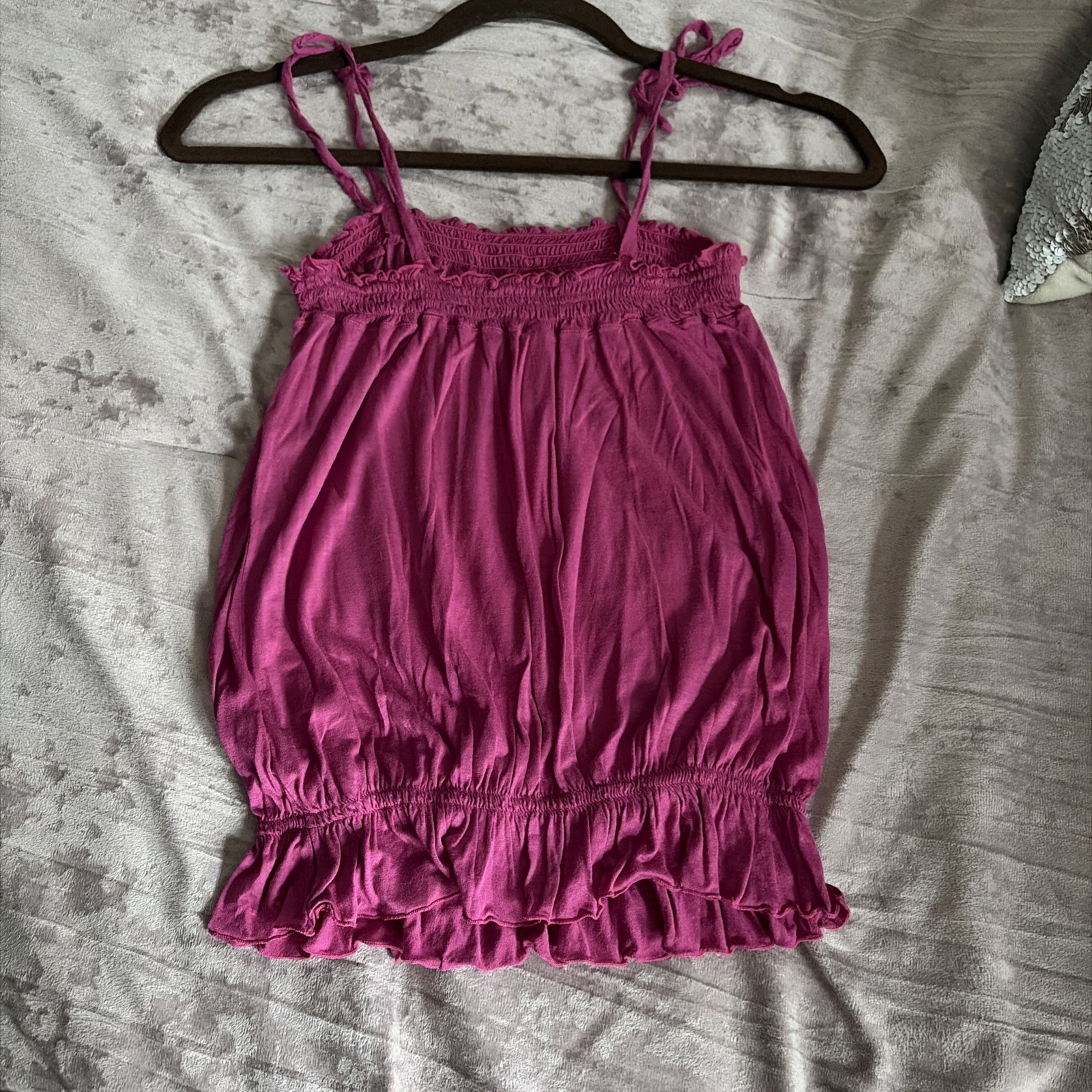 Cosabella Womens Purple Square Neck Spaghetti Strap Tank Top Size S