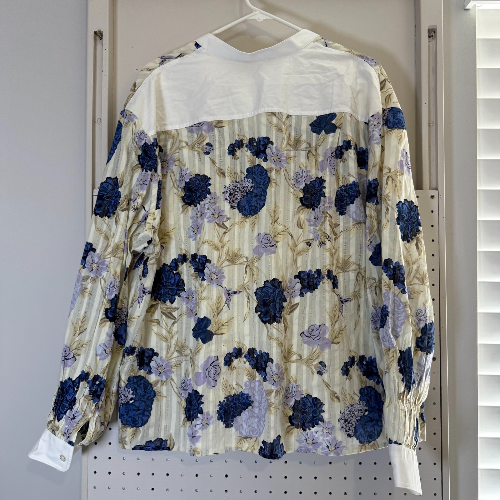 Tory Burch Tunic Top Women’s XL Multicolor Floral Cotton Button Collared Lined