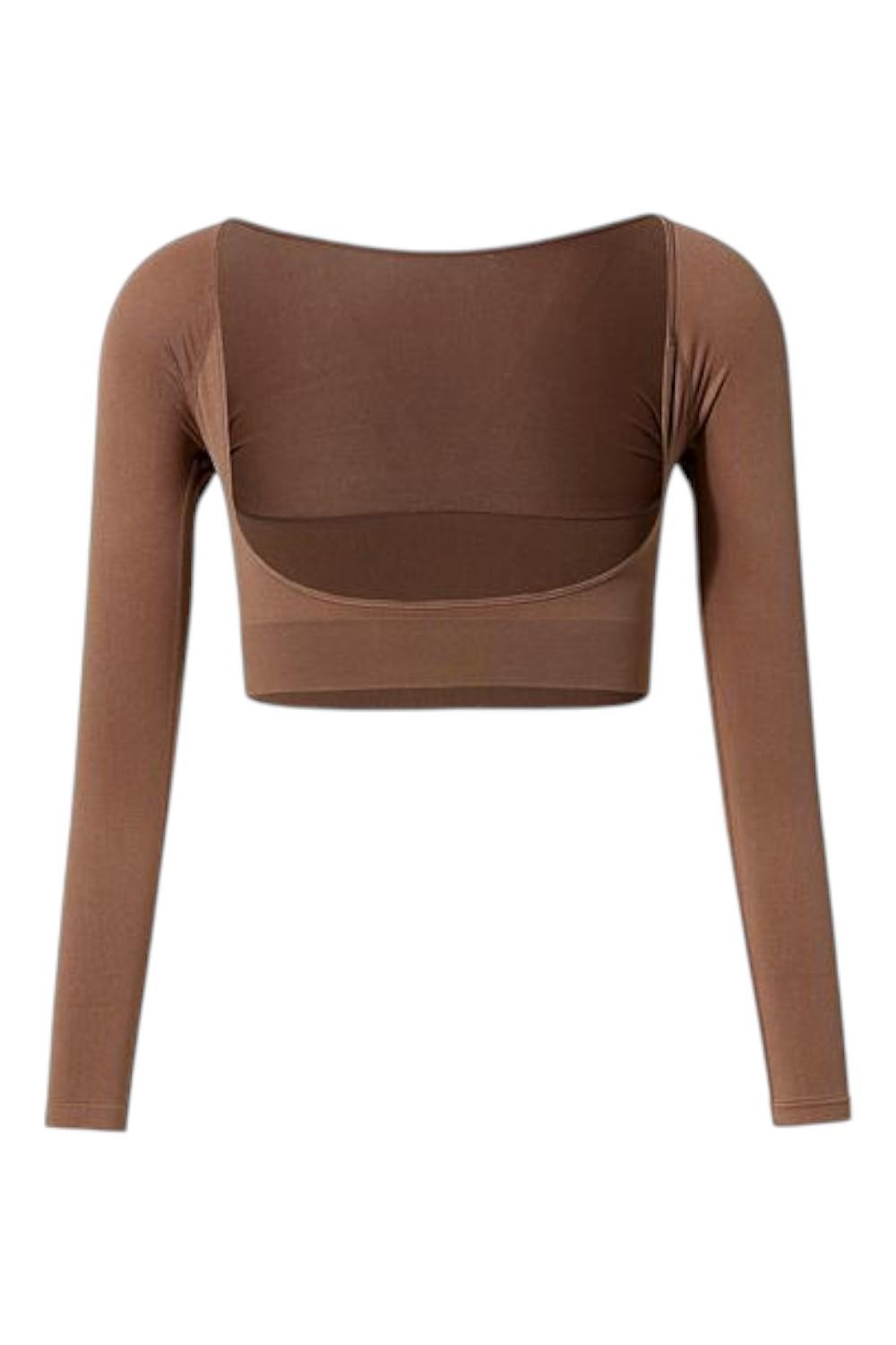 Rhonda Shear Women’s 4-Way Stretch Seamless Arm Shaper Rich Clay