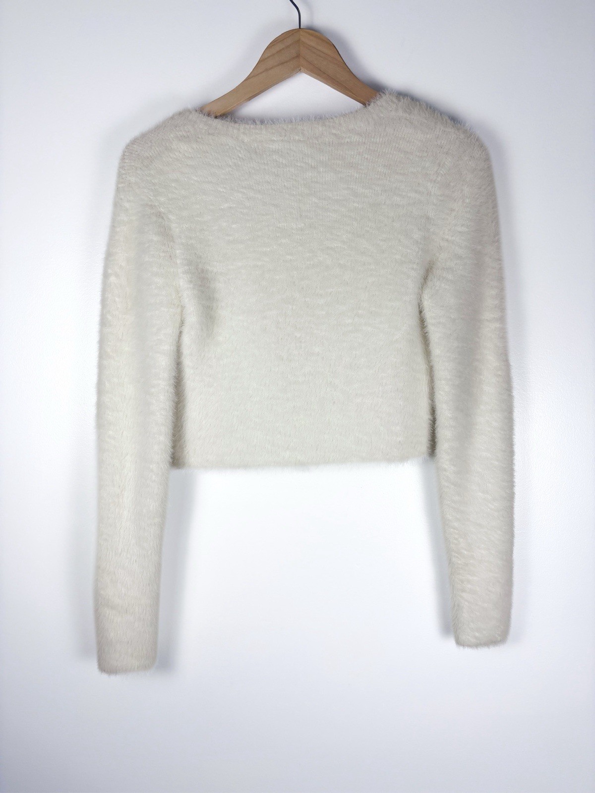 Jonathan Simkhai Standard Axel Fuzzy Knit Tie Front Cardigan Crop Tank Top Set S