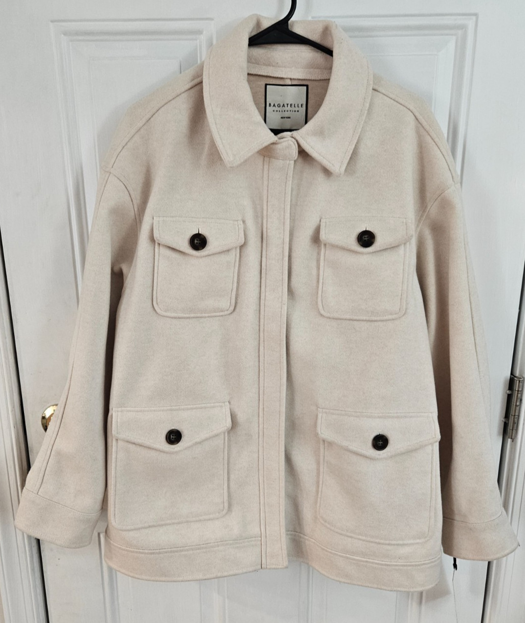 NWT Bagatelle Cream jacket Sz L Minimalist, quiet luxury