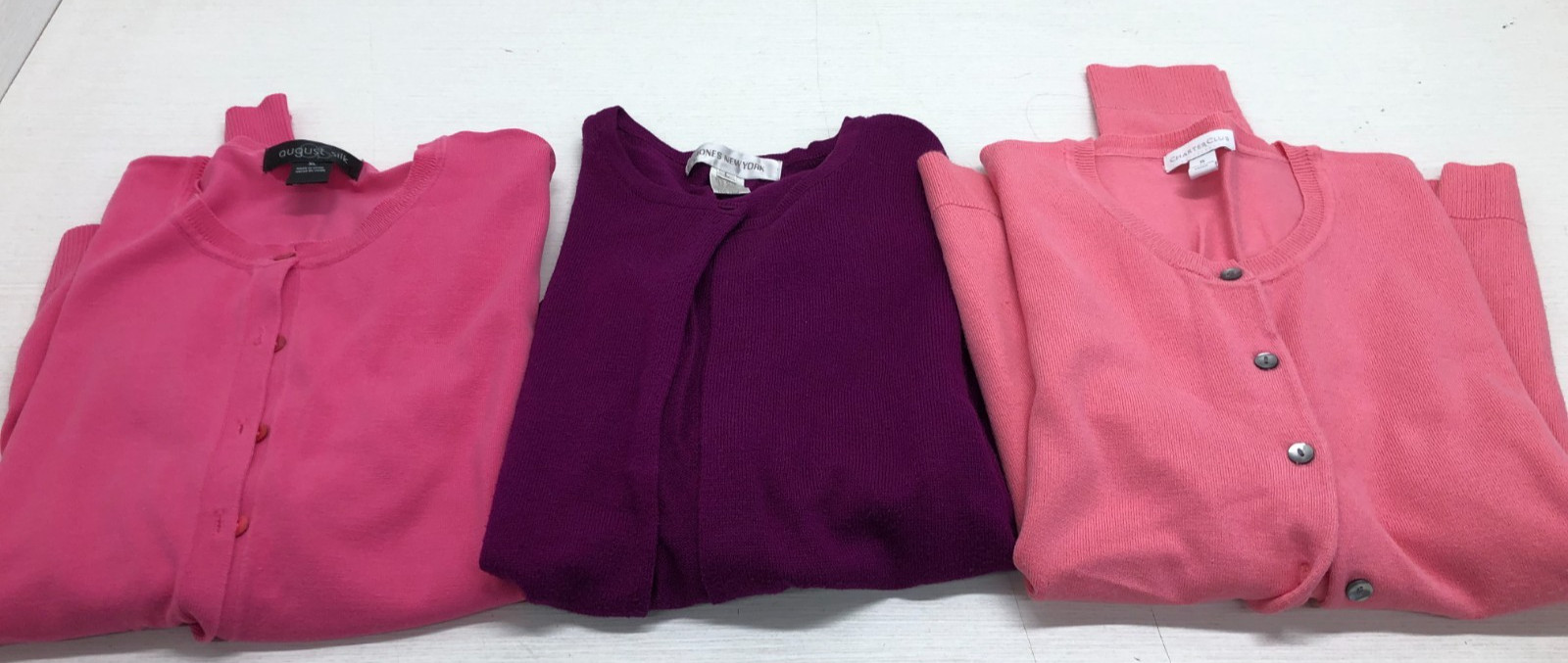 Lot of 3 Sweaters Size L & XL Various Brands Cotton/Rayon Blend