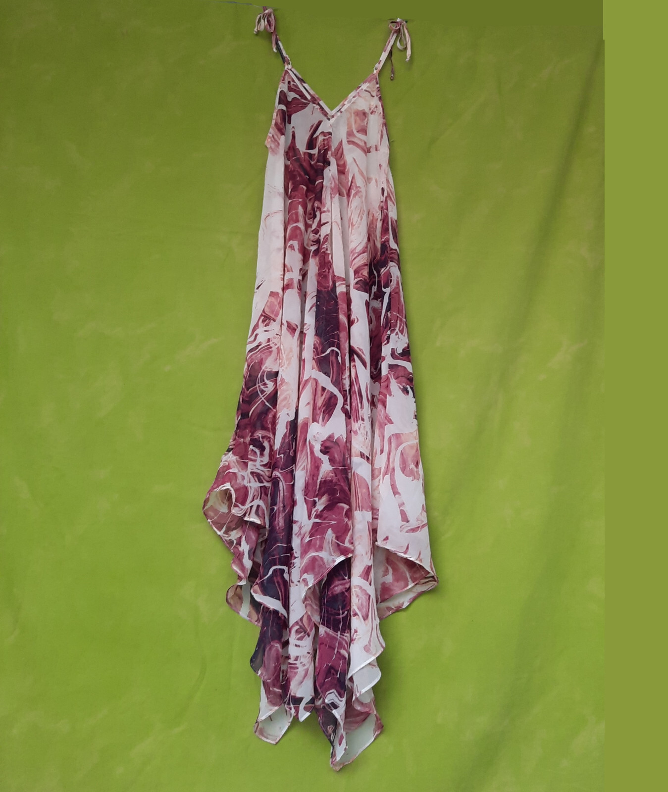 Linea Donatella Dress long women Size S marble Swirl Chiffon back to school NEW