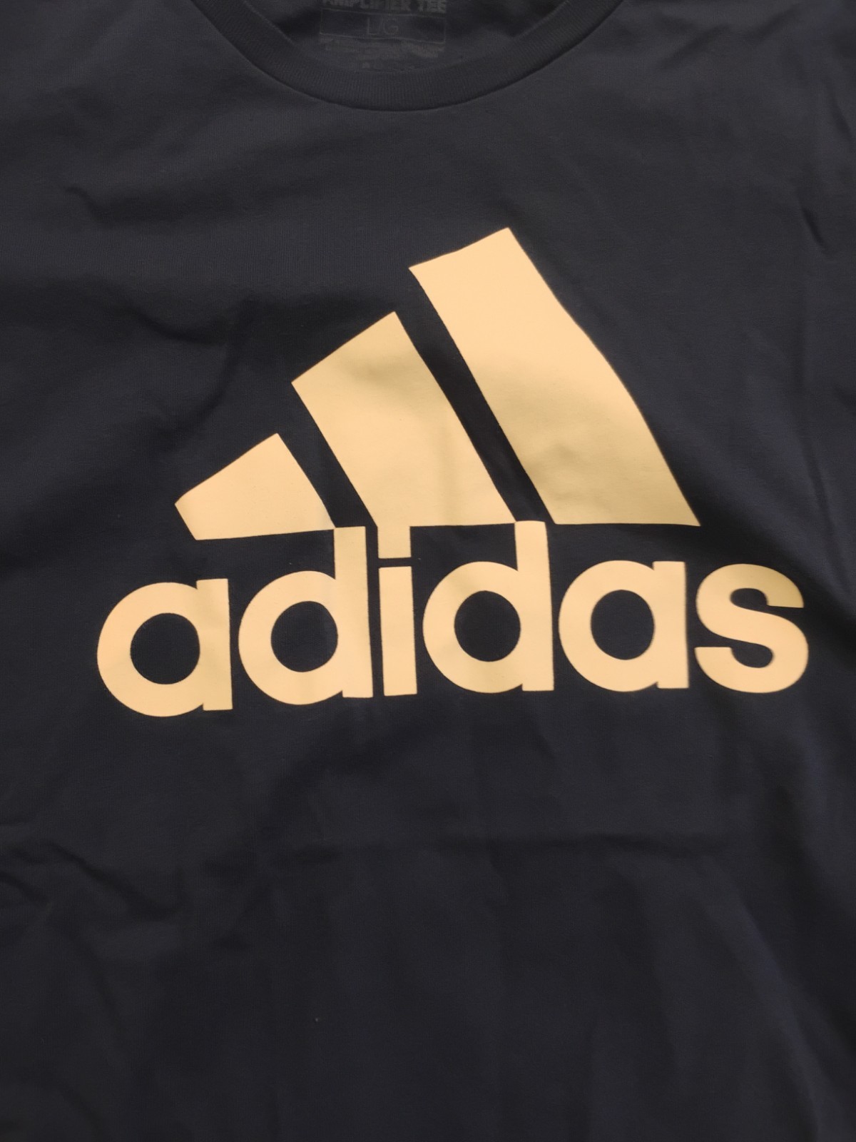 Adidas Womens Short Sleeve T-shirt Large Blue Amplifier Tee Cotton Y2K Logo