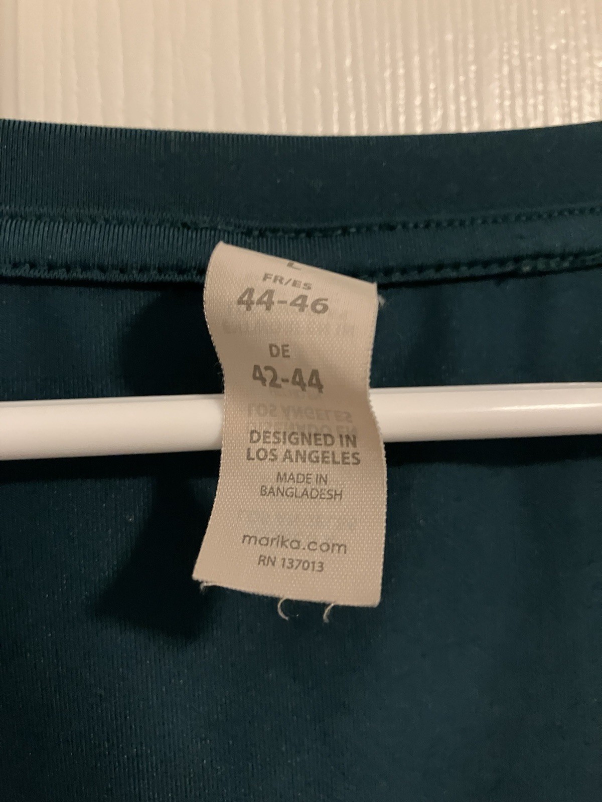 Ladies Marika top Dark Green Short Sleeve Round Neck Stretchy Slinky Size L
