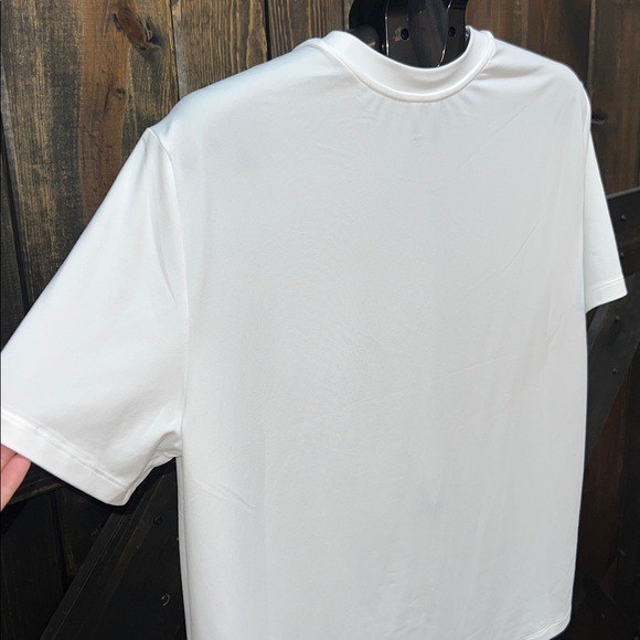 Calme by Johnny Was Top Size M White Tee Dropped Shoulder Active Athleisure Yoga