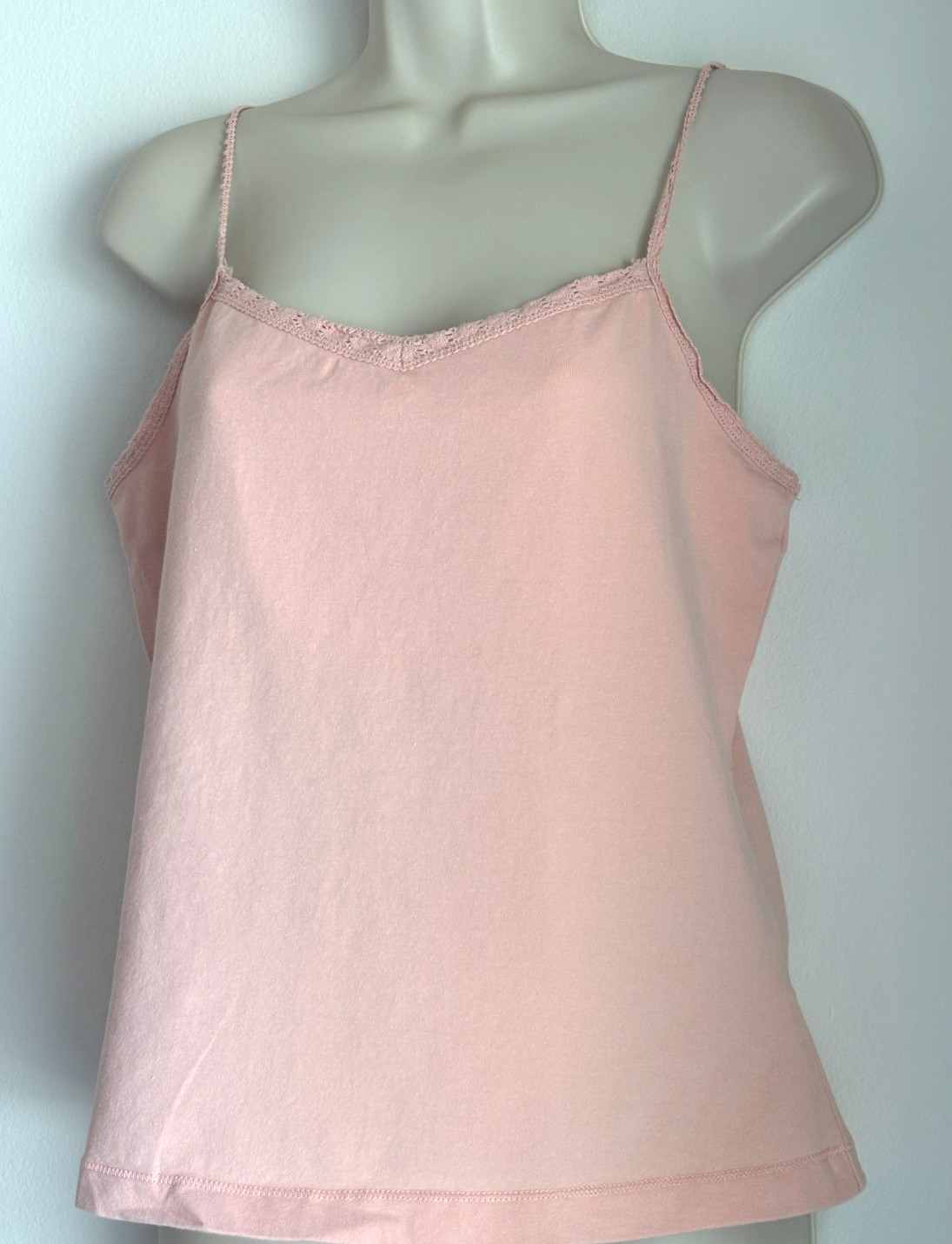 VTG Route 66 Cropped Peach Tank Top Women Size Large Built in Bra Y2K 90’S