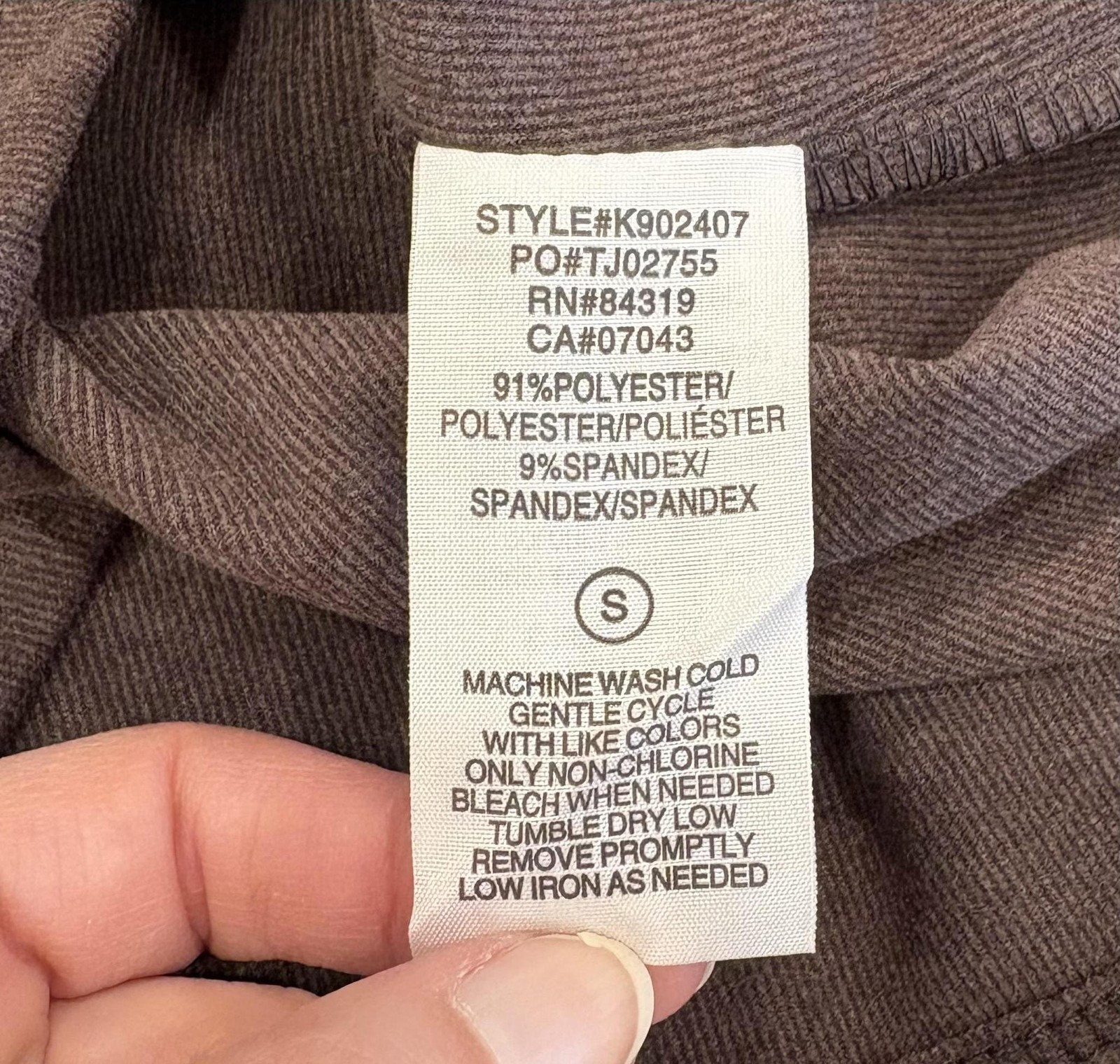 CYRUS Essentials Shirt Womens Small Brown Long Sleeve Crew Neck Stretch