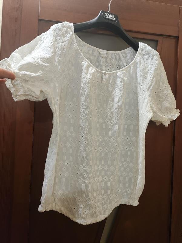 Women Monsoon shirt white cotton 46