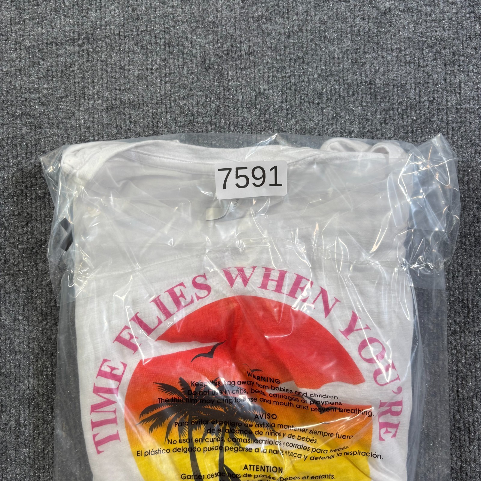 Live Well Lifestyle T-Shirt Women’s M White Cotton Graphic Tee Knotted Front