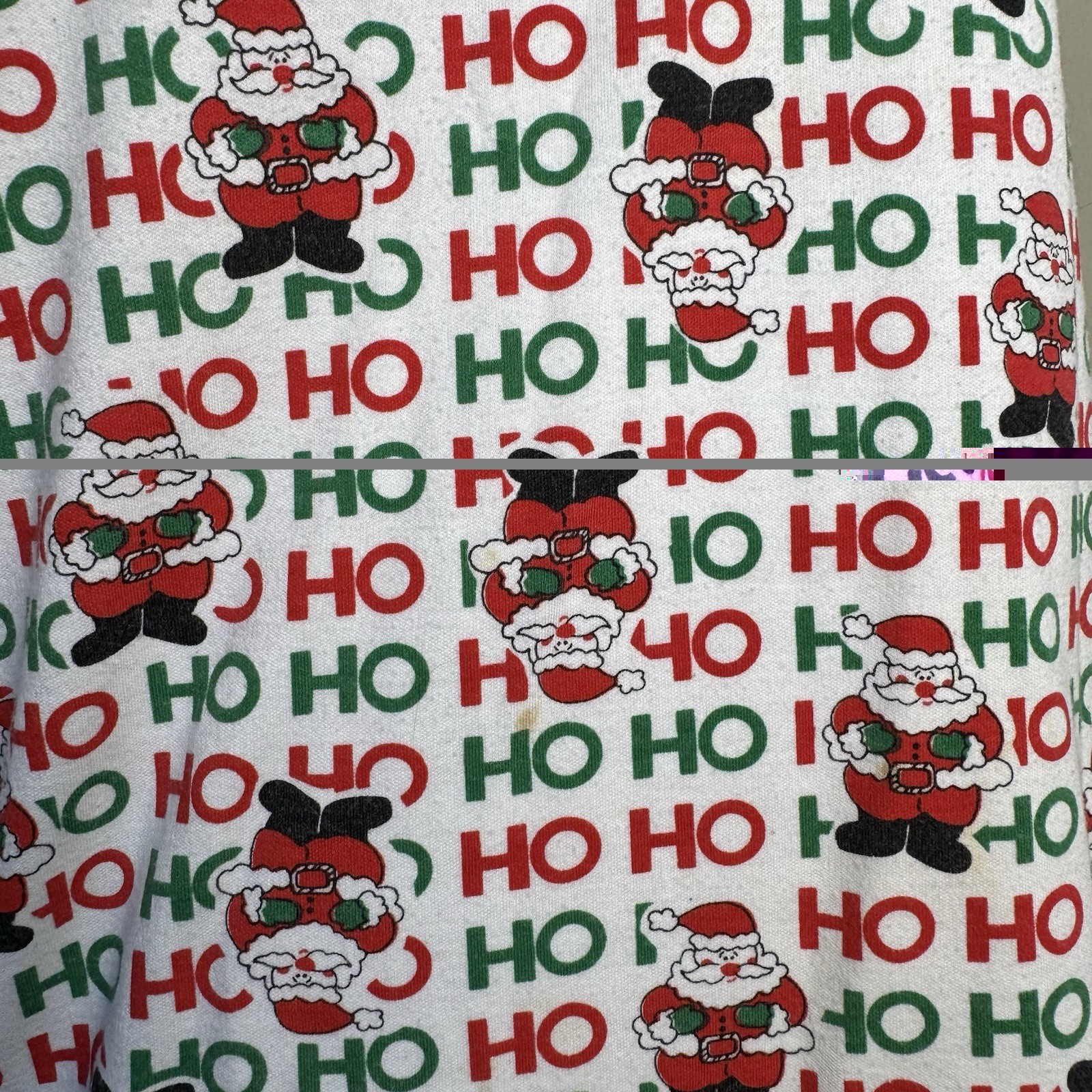 Women’s Vintage Style Christmas Ho Ho Ho Santa Claus Turtleneck Shirt Large