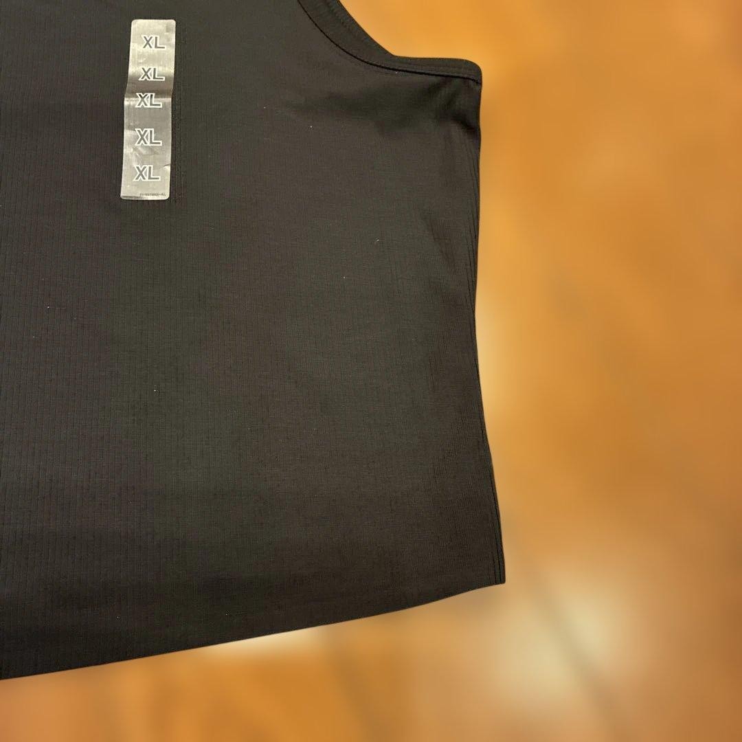 UNIQLO AIRism Soft Rib T Sleeveless Black XL