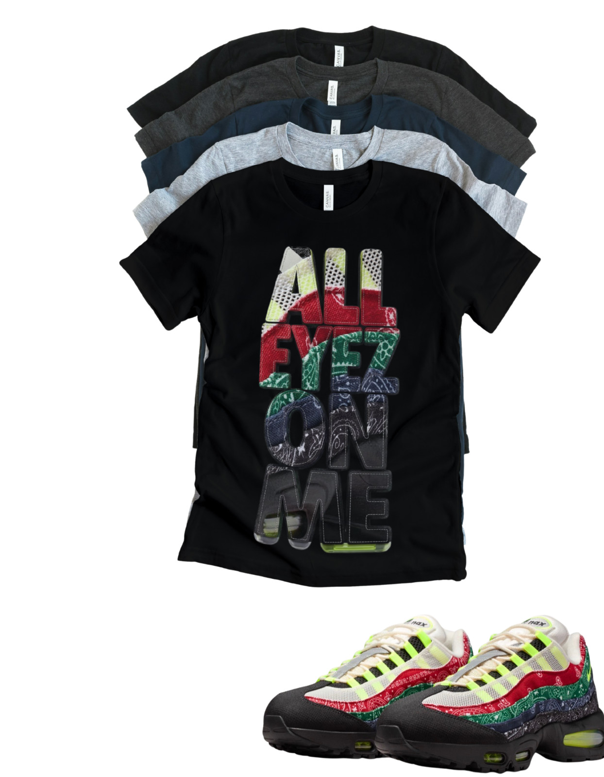 Max 95 OG Big Max Paisley Bandana All Eyez On Me Sneaker Matching T-Shirt