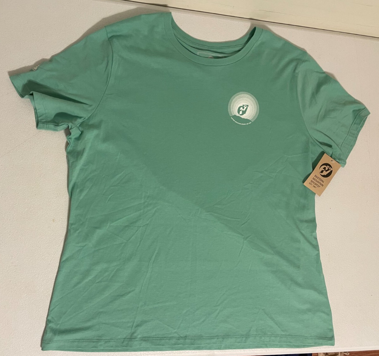 NEW Eastern Mountain Sports Women’s 2X EMS Sunburst ’67 1967 T-Shirt Top Green