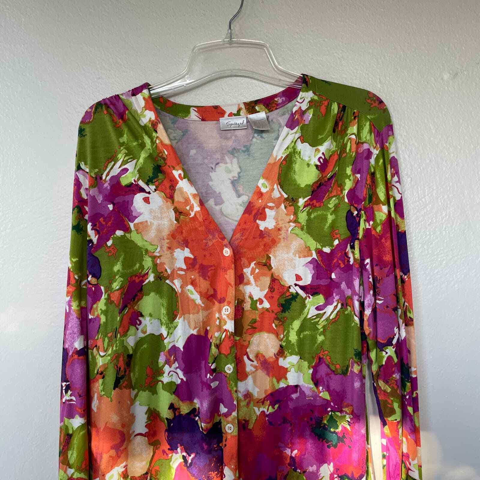 Spiegel Size XL Stretch knit Buttondown top