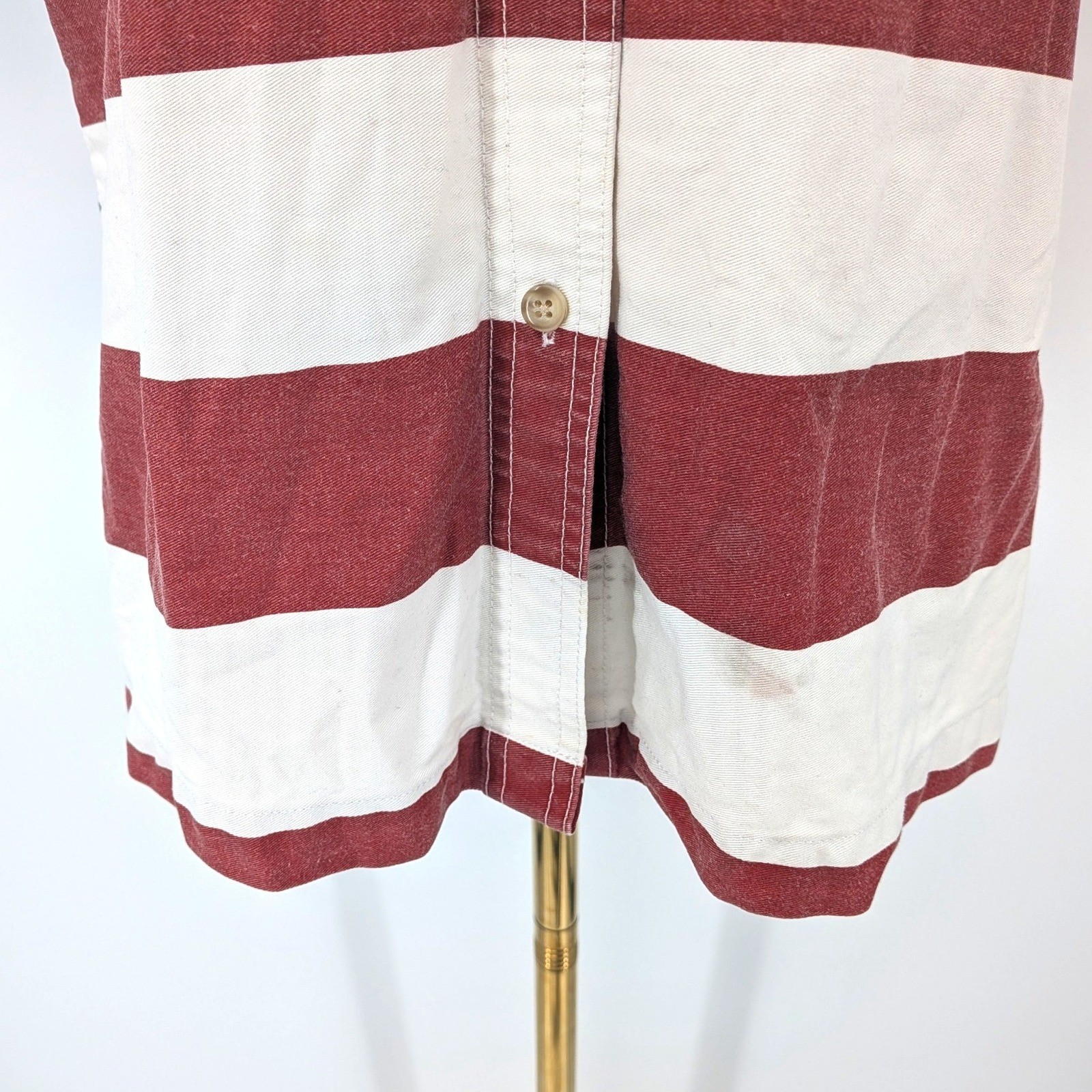 Annex American flag button up shirt patriotic petite M stars stripes