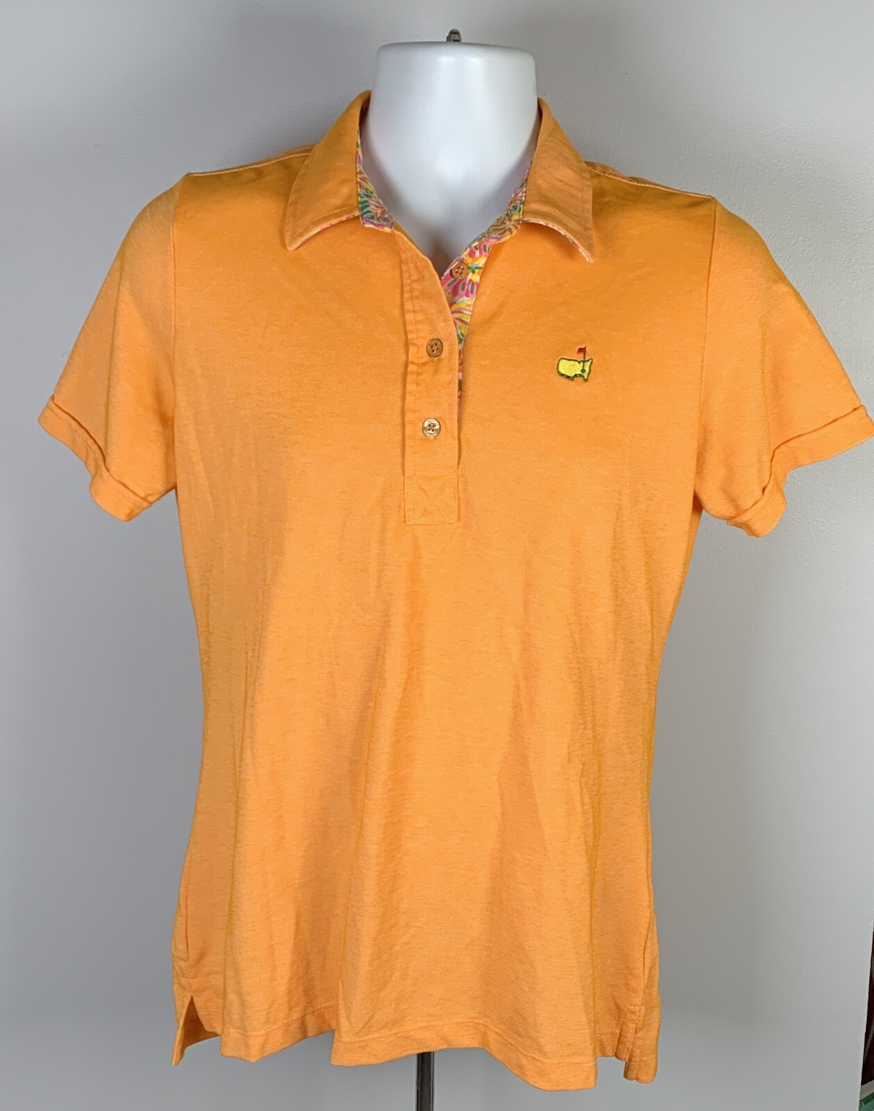 Masters Golf Polo Shirt Magnolia Lane Augusta Nationals Womens Large Orange