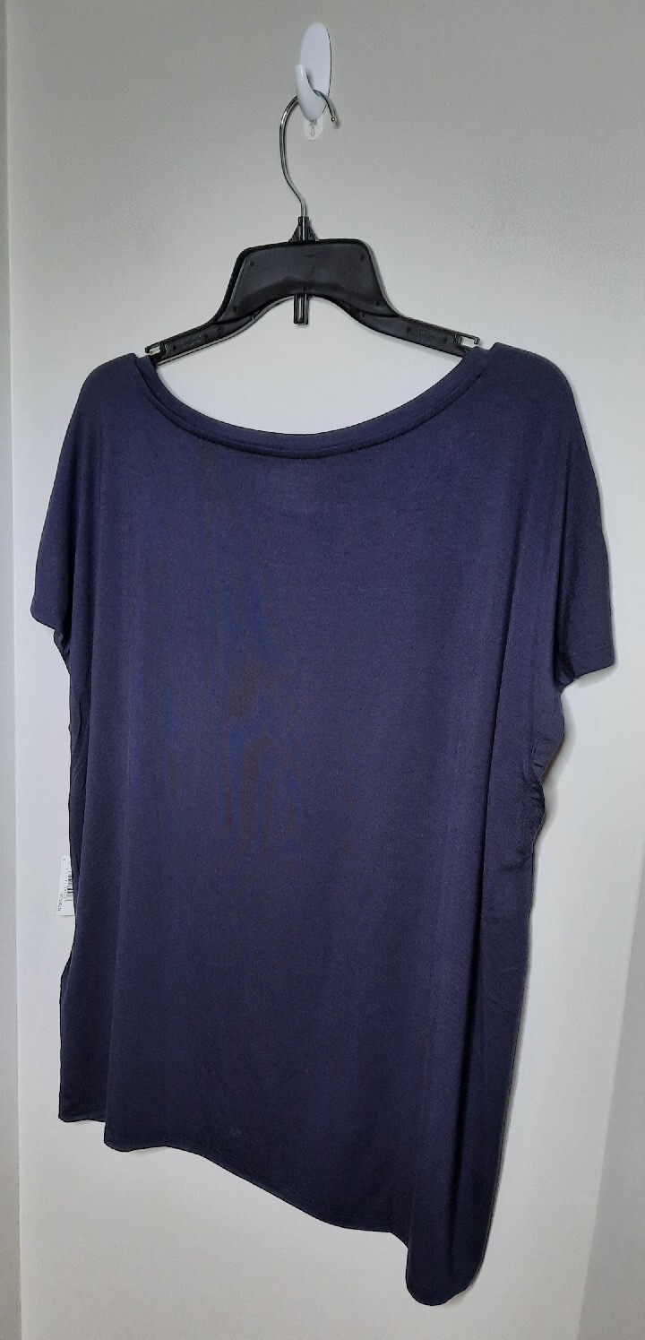 Daily Ritual Womans Short Sleeve T-Shirt Size XL Dark Blue Basic Stretch NWT