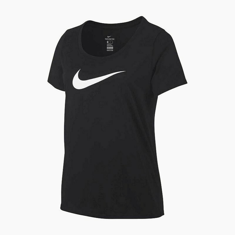 Nike Size XS S M L XL Women’s NWT Scoop Neck Short Sleeve Graphic T-Shirt Black
