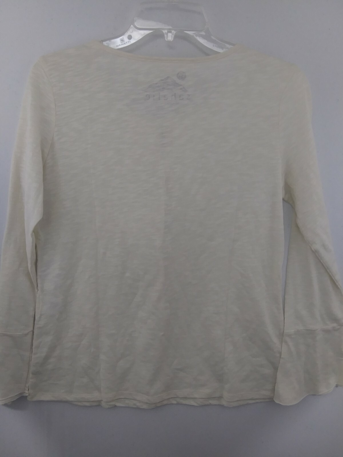 Sahalie Petites PM Ivory Long sleeve Ruffled Top NWOT