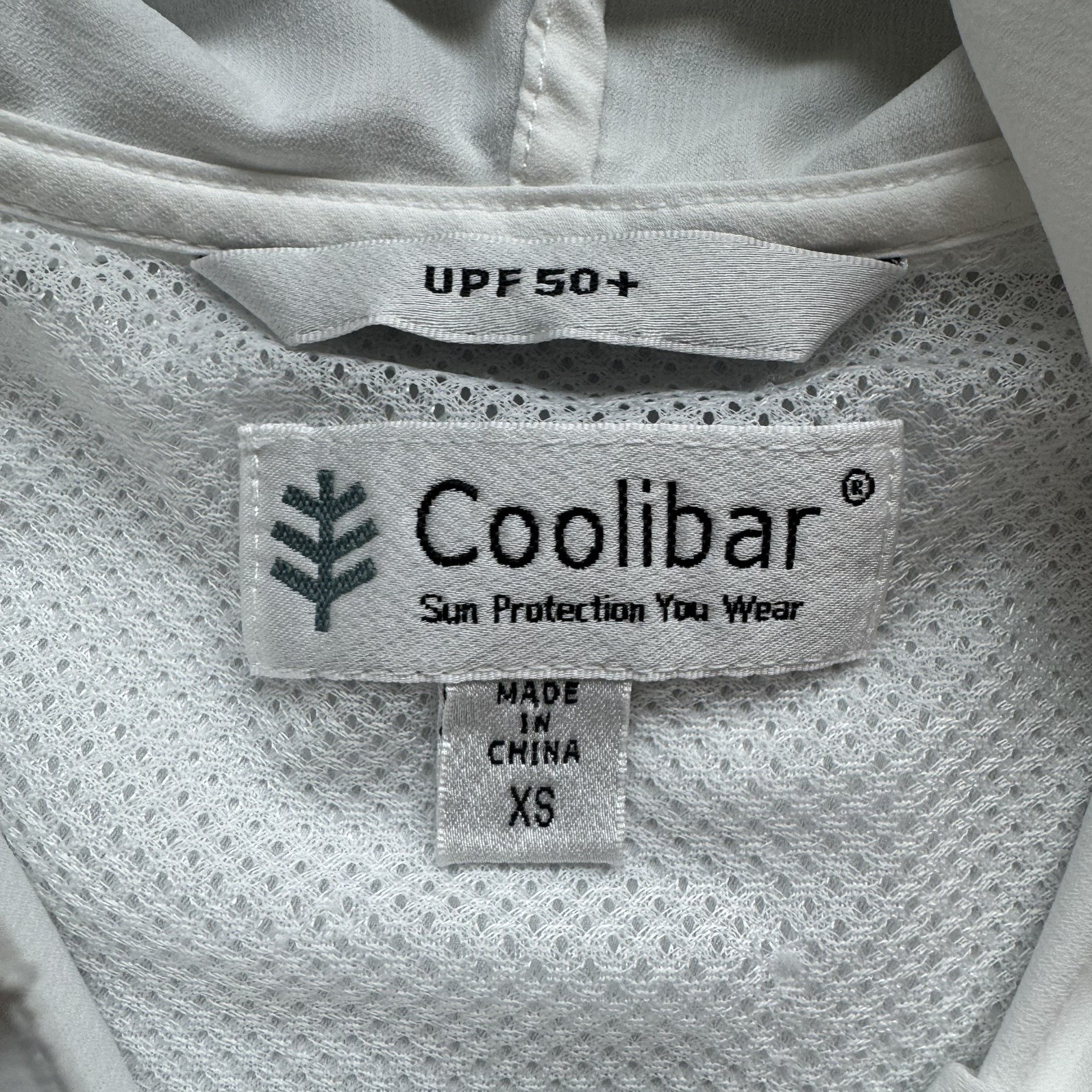 Coolibar Iztapa Coastal Sun Button Down Shirt XS UPF 50+ Beach Cover Up Hooded