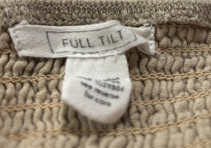 Full Tilt Bandeau White Strapless Y2K Girly Tube Top Ribbed Knit Bralette