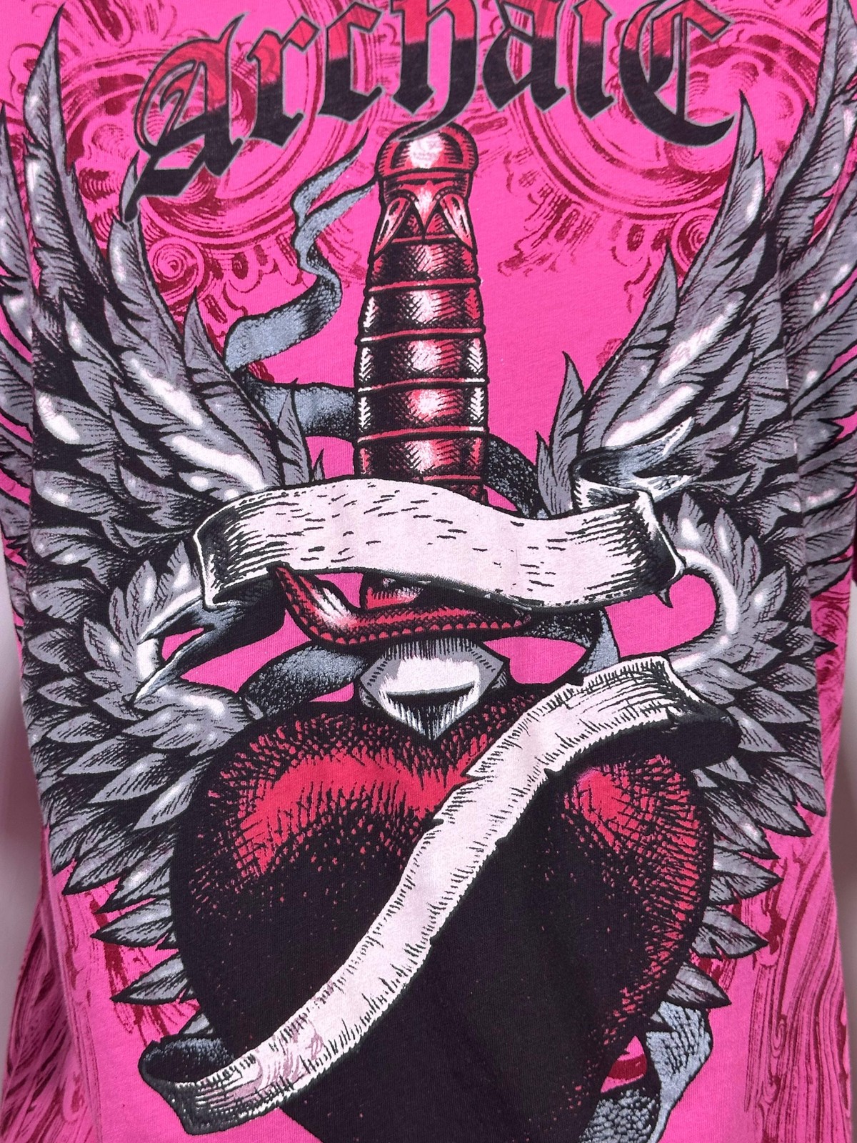 Archaic By Affliction Women’s T-shirt Torn Heart