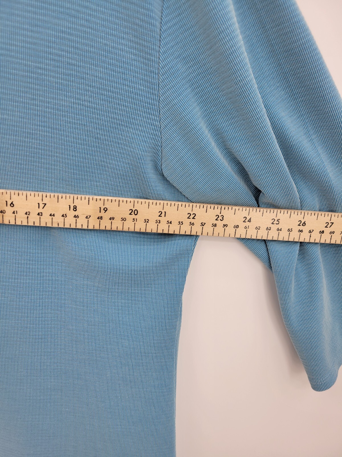 Segments Top Womens XXL Blue Textured Tencel Blend 3/4 Sleeve Casual Pullover