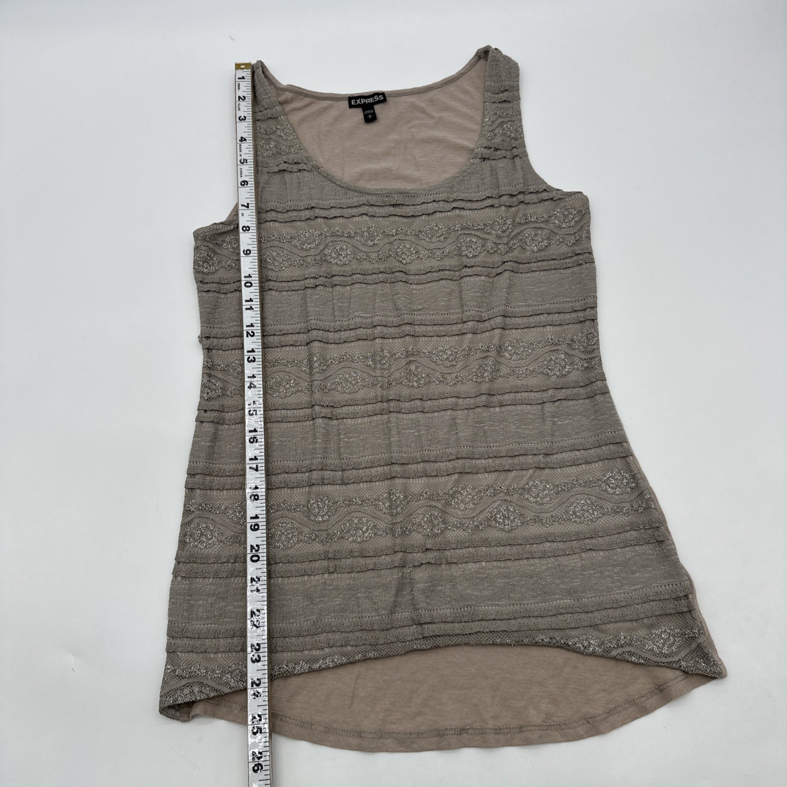 Express Tank Top Women S Brown Glitter ..#36230