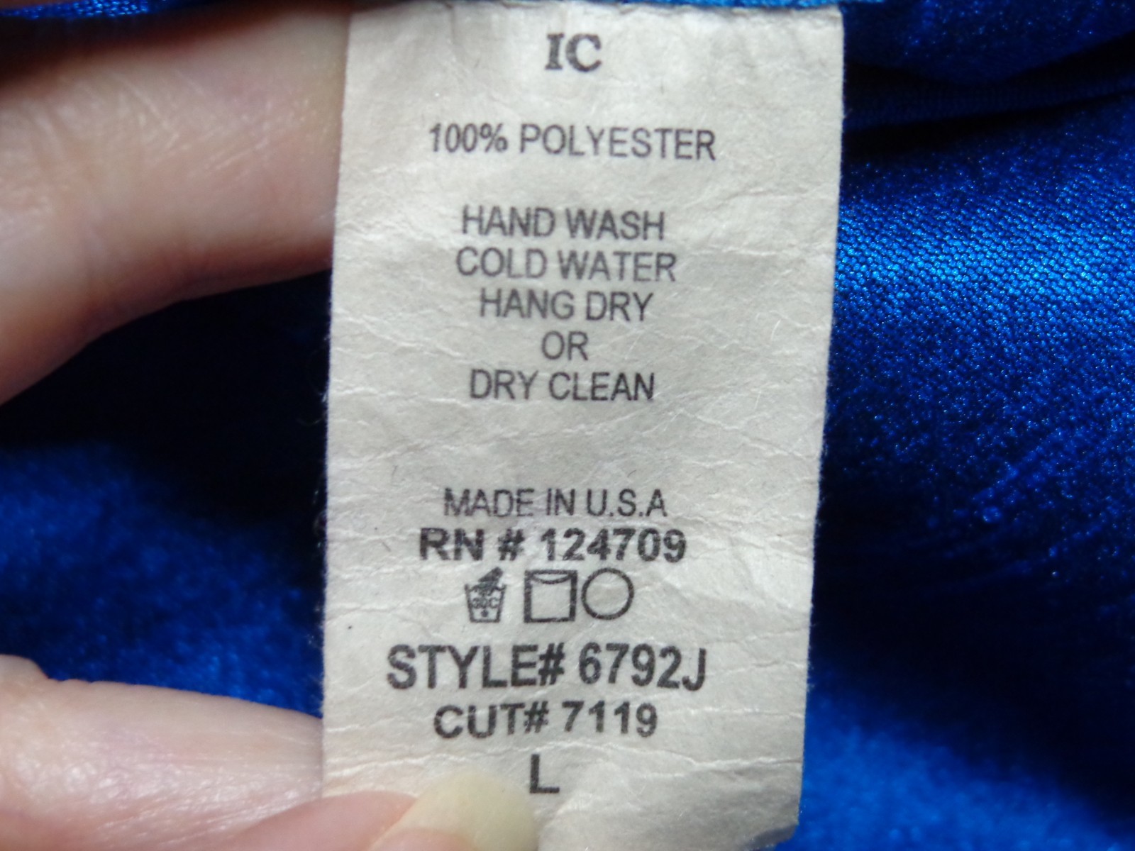 IC By Connie K Blouse Women’s L Blue Toggle Front Collared Tunic Top 3/4 Sleeve