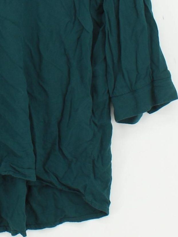 Cecil Women’s Blouse XL Green 100% Viscose 3/4 Sleeve V-Neck Basic