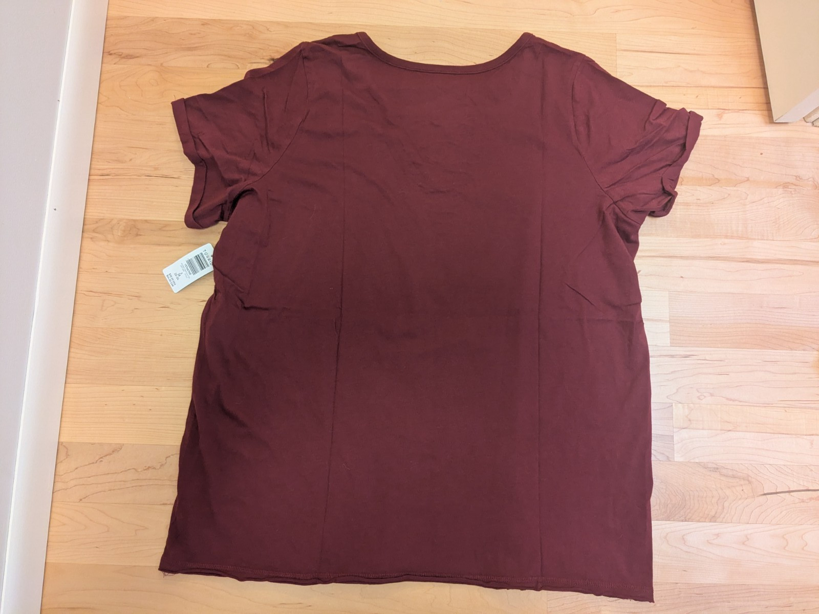 3 Torrid Wine Tiger Slash V Neck Cotton Short Cuffed Sleeve Top Tee Shirt 22 24
