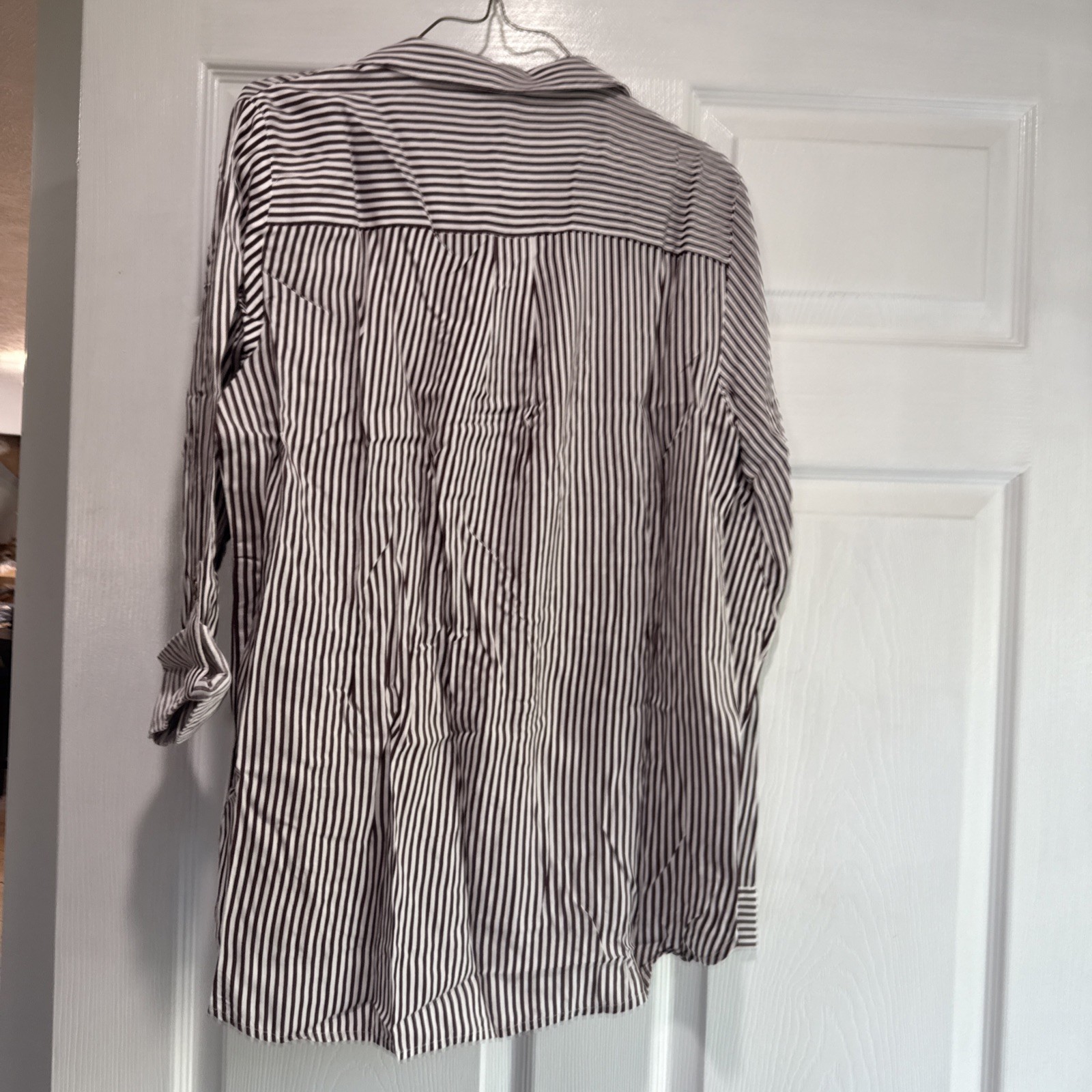 Vero Moda Matilda Stripe Button Down Shirt Petite Large