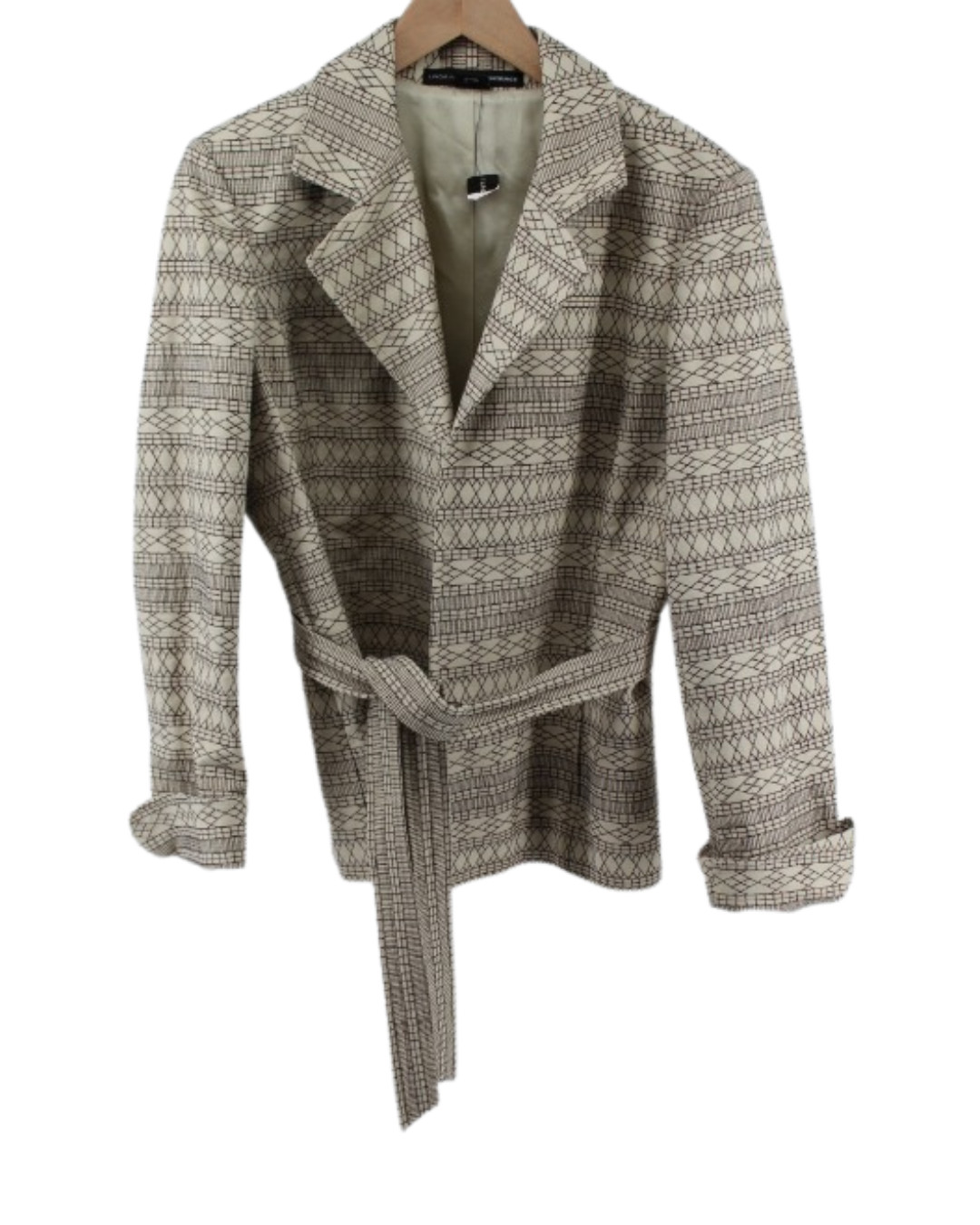 Linda Allard Ellen Tracy Tan Belted Blazer Jacket Women’s Size 12 NWT