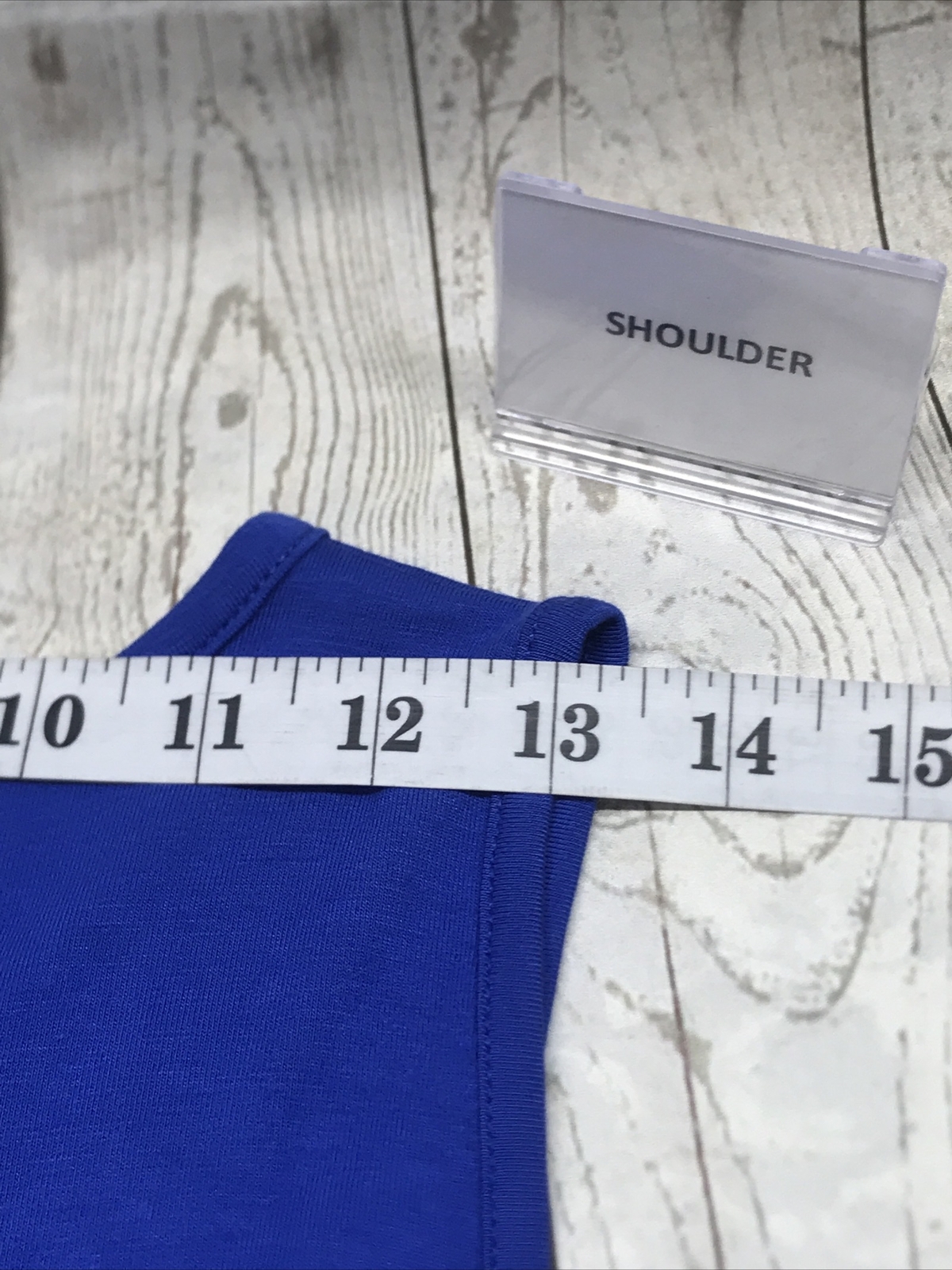 Premium Lock & Love Womens Top Dress Size S Blue Sleeveless Crew Neck Long Flare