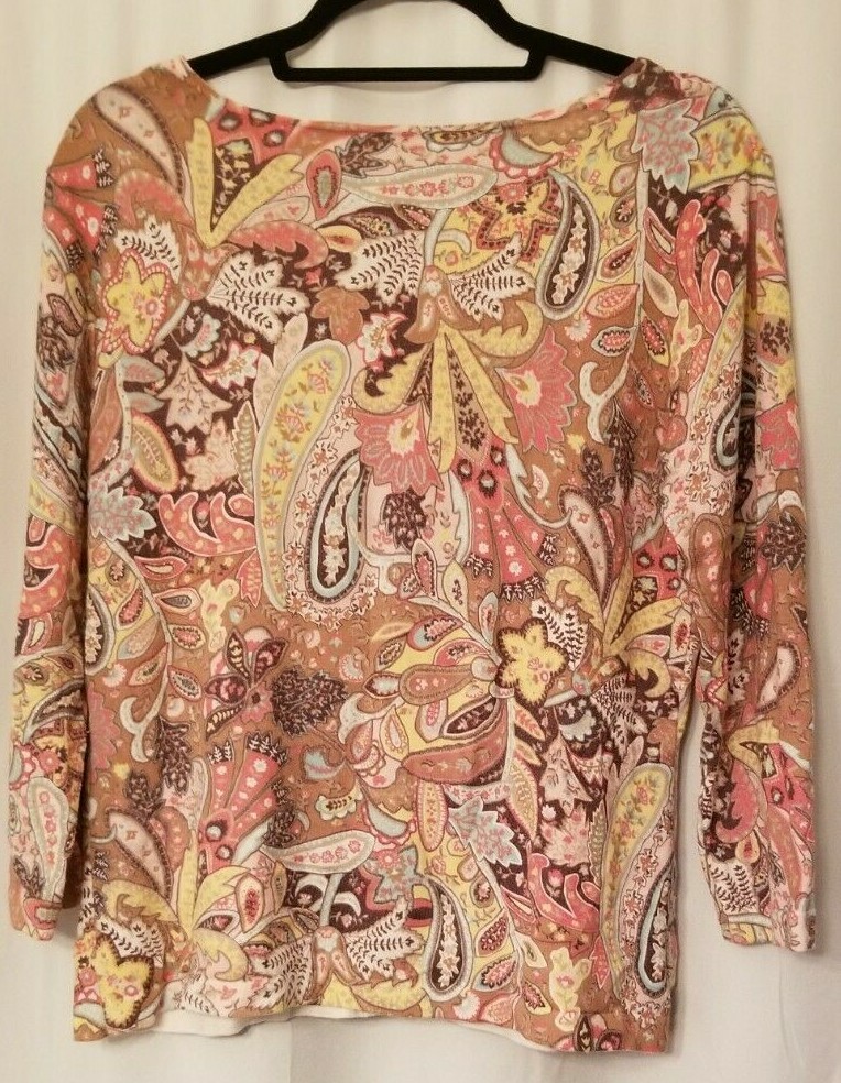 Talbot’s Women’s Cardigan Knit Sweater Gorgeous Jewel accent Size Medium