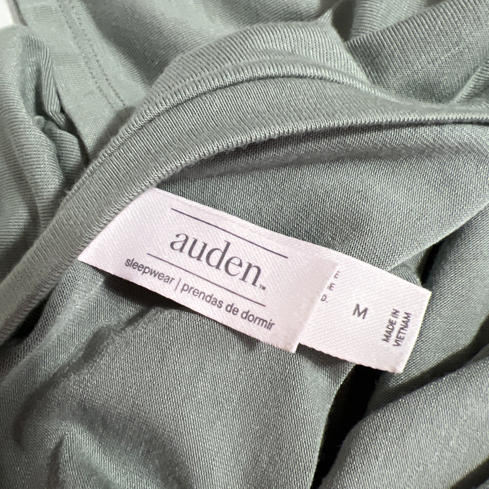 Auden Shirt Sleepwear Women Medium Green Short Sleeve Soft Knit Relaxed Lounge