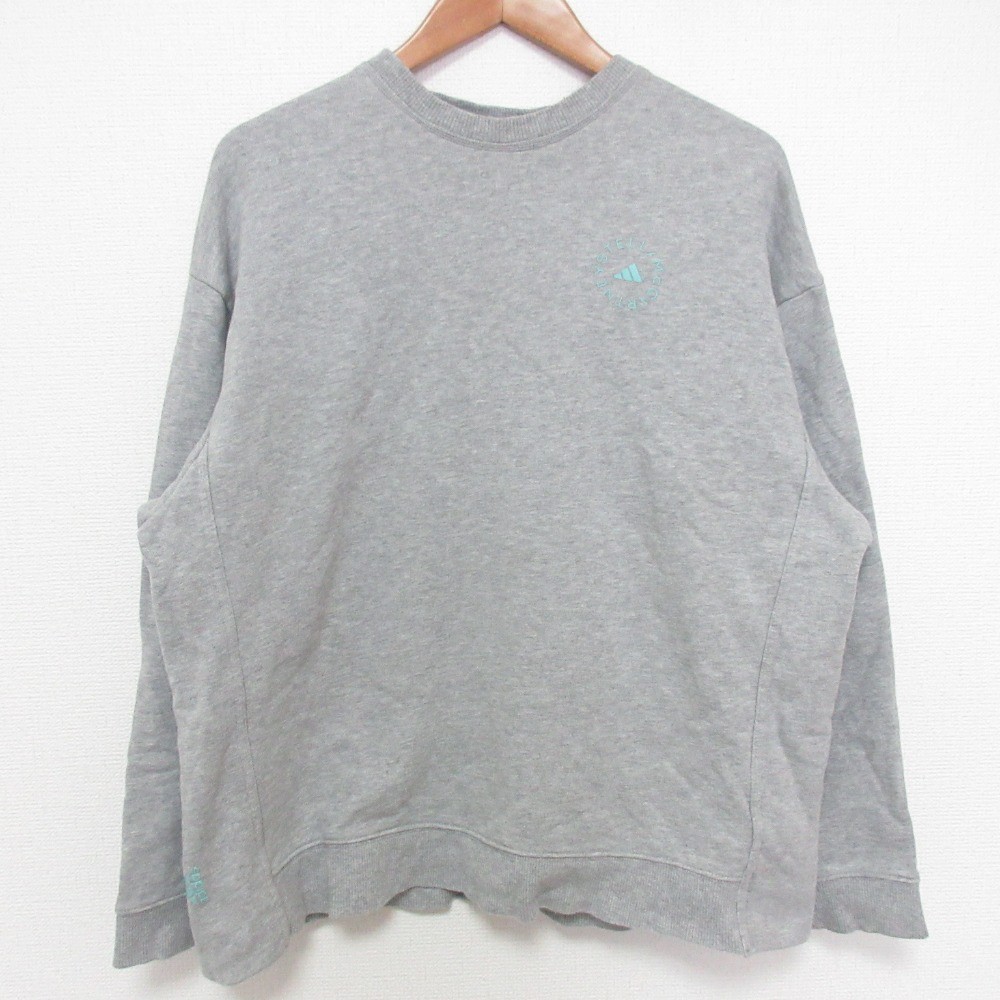adidas by Stella McCartney logo print sweatshirt, size S, gray. Women USED