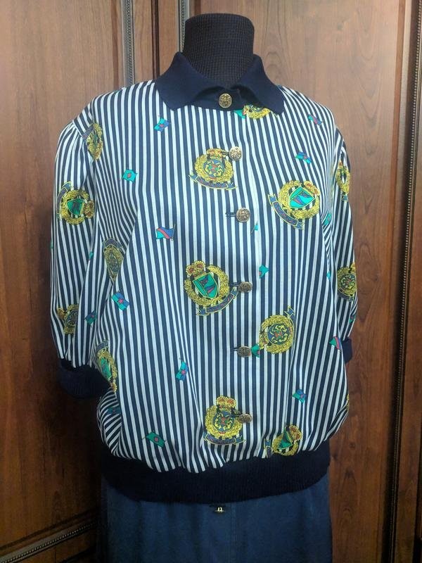 Women Peter Hahn shirt multicolor cotton 42/XL/#C918