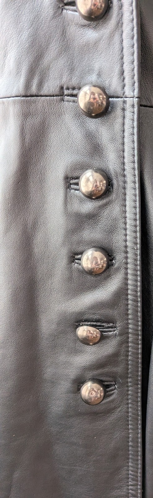 Wilson Black leather Ladies L Trench coat Vintage Y2K, Matrix , Steam, Goth