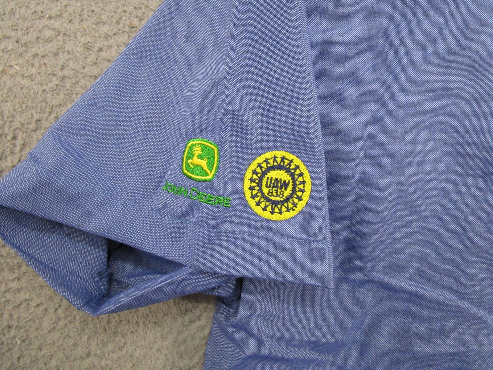 Vintage Union Line John Deere Engine Employee Button Up Shirt Womens Size L NEW