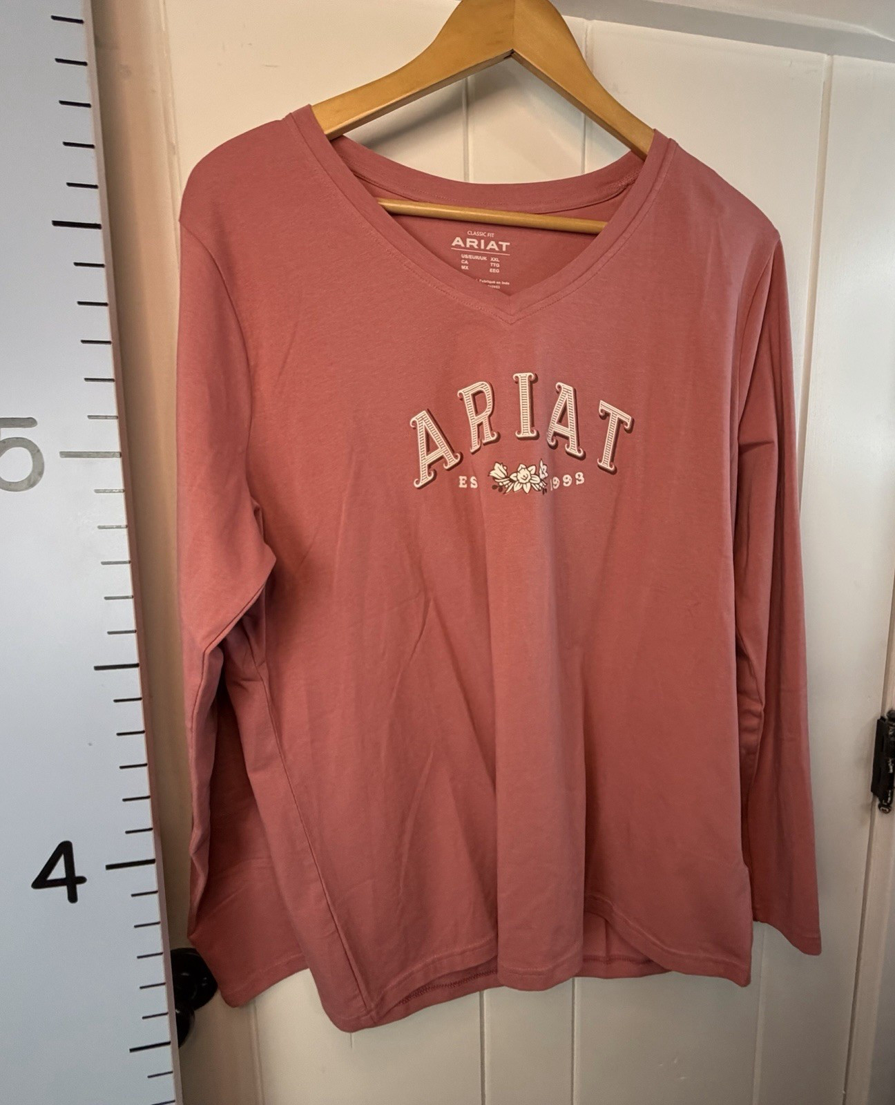 Ariat Real Dusty Rose Logo Floral Graphic T-shirt Women’s 2XL NEW