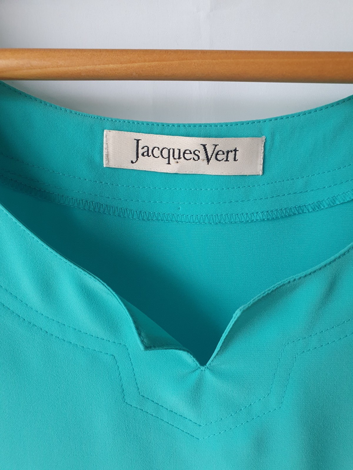 Jacques Vert Turquoise Sleeveless V Neck Summer Top Size 10