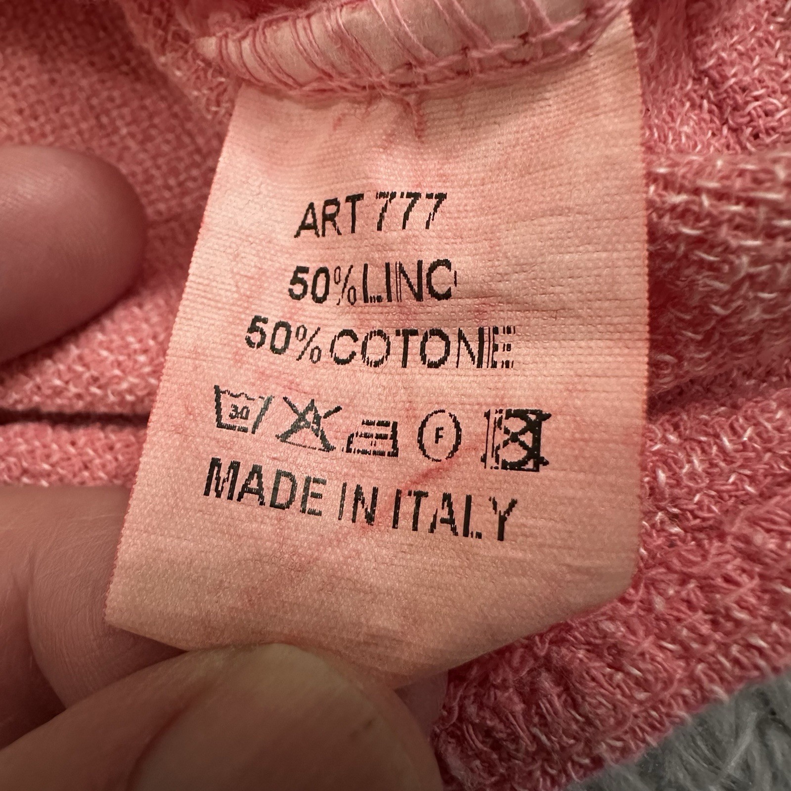 Meo Meli Linen Blend Top Pink Women’s One Size Made In Italy Stye 777 Lagenlook