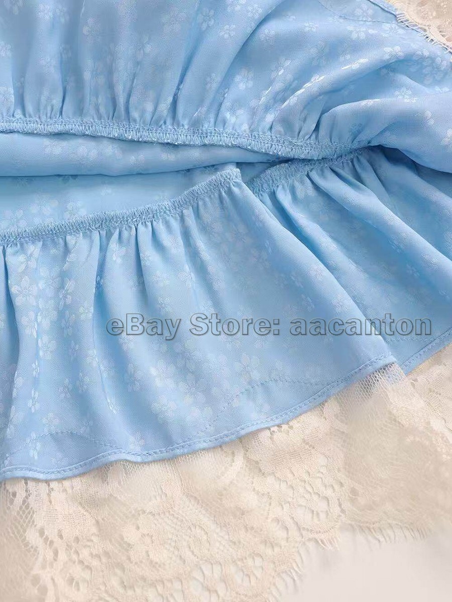 26ss Lace Patchwork Ruffle Camisole Women’s Vacation Short Sleeveless Tops New