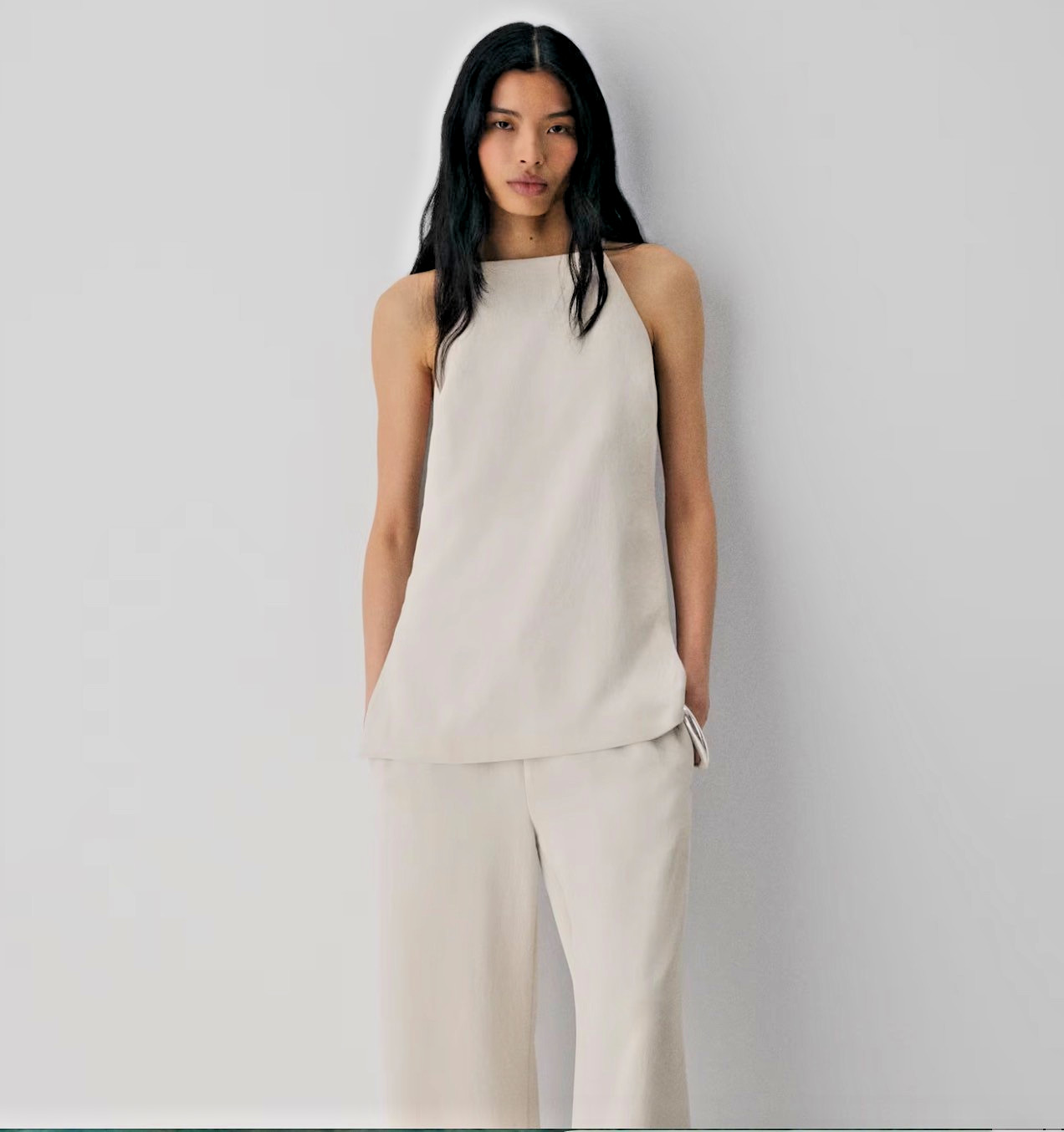 NEW Aritzia Ombra Top – Crepette Size S Small, Metropolis Beige