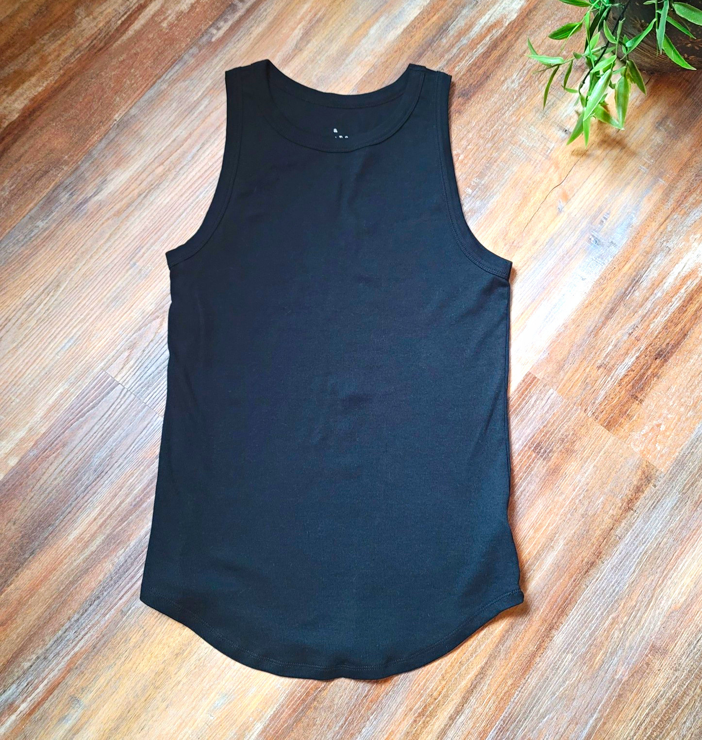 A New Day Cotton Modal Knit Black Crew Neck Sleeveless T-Shirt Women’s XL (B2)