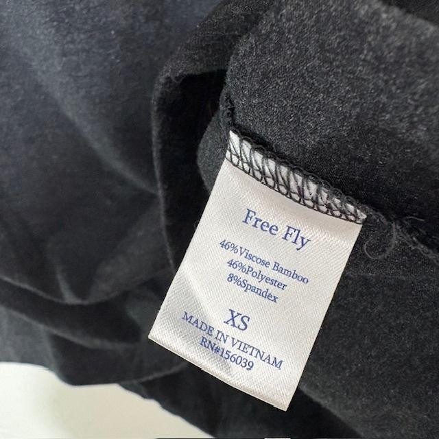 Free Fly Shirt Womens XS Charcoal Long Sleeve Bamboo Blend Raglan Stretch Soft