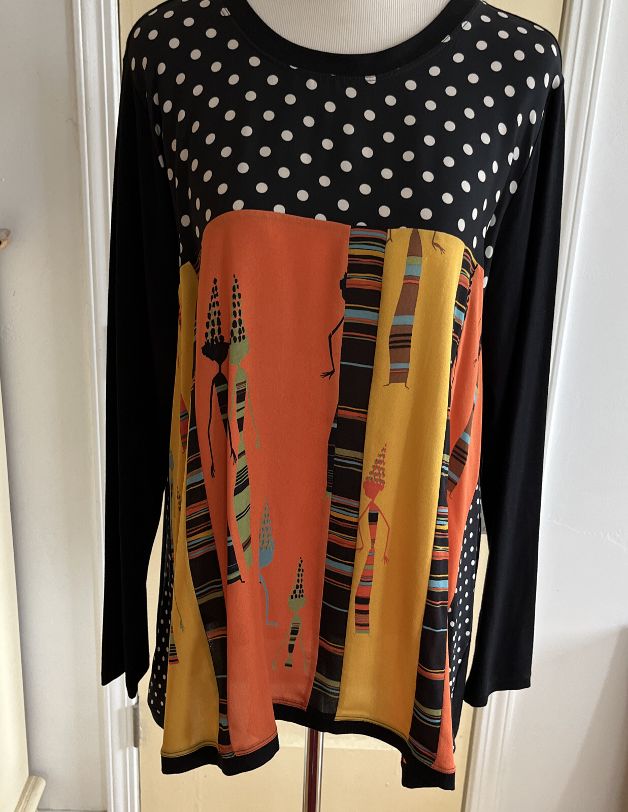 HARARI Native Print Top Sz XL